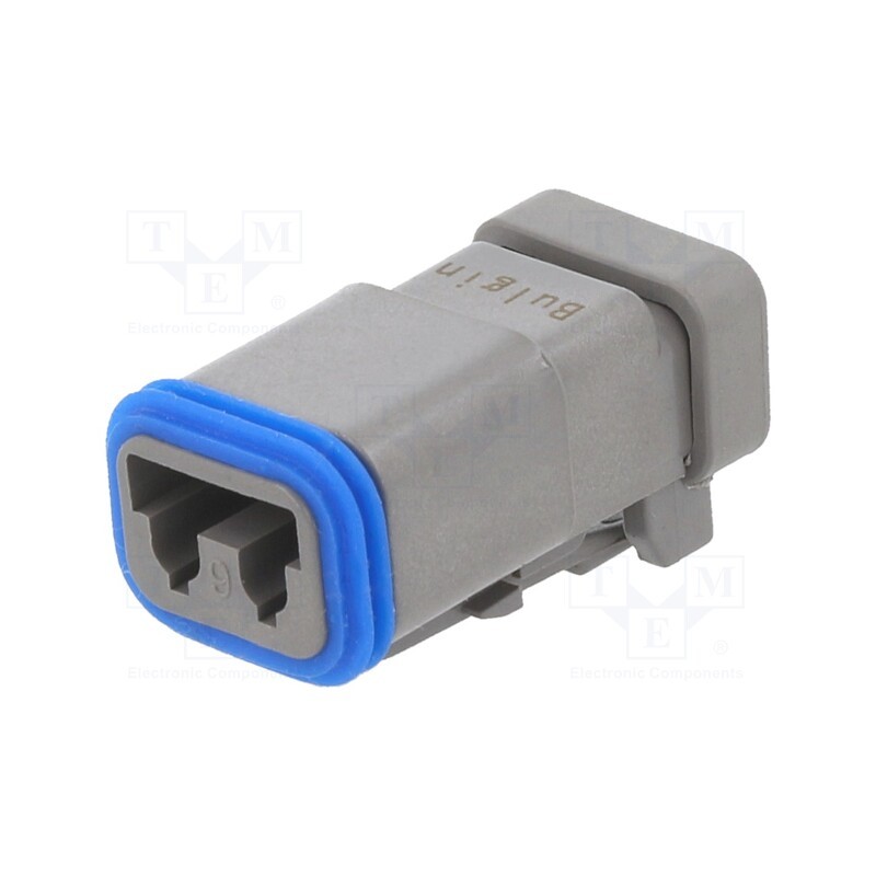 1 pcs x BULGIN - PX0105S02GY - Connector: wire-wire, PX0, female, plug, for cable, PIN: 2, grey