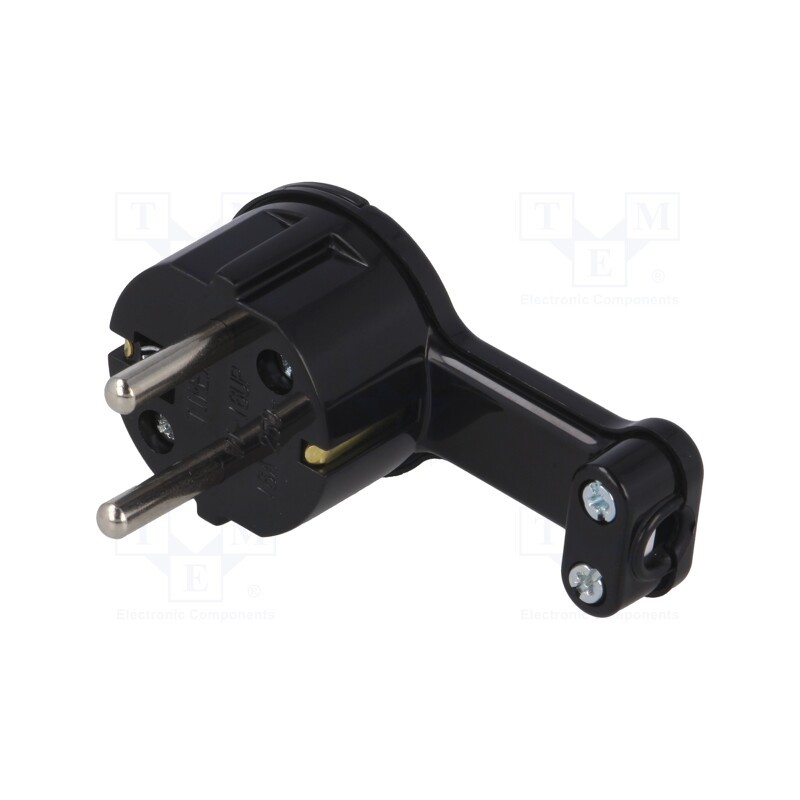 1 pcs x TIMEX-ELEKTRO - WT-16UP (CZ) - Connector: AC supply, male, plug, 2P+PE, 250VAC, 16A, black, PIN: 3