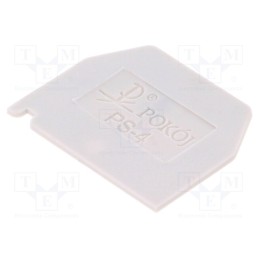 1 pcs x POKu00d3J - A41-6108 - End plate, grey, Width: 1mm, polyamide, -25÷100°C, ZG-G2.5,ZG-G4