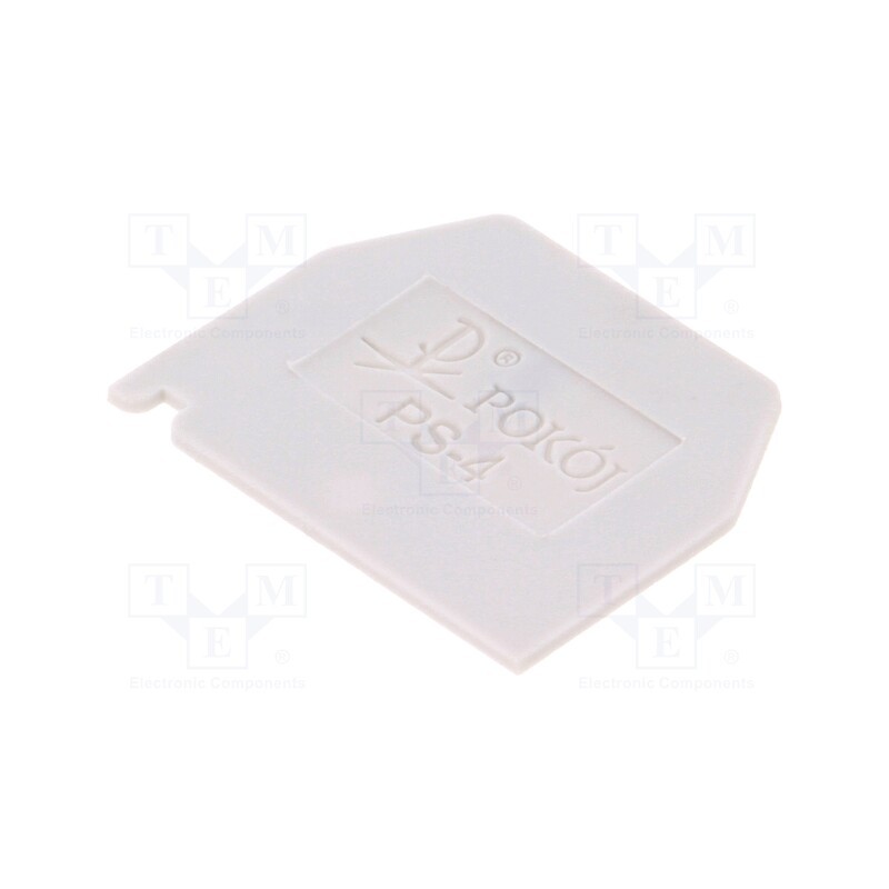 1 pcs x POKu00d3J - A41-6108 - End plate, grey, Width: 1mm, polyamide, -25÷100°C, ZG-G2.5,ZG-G4