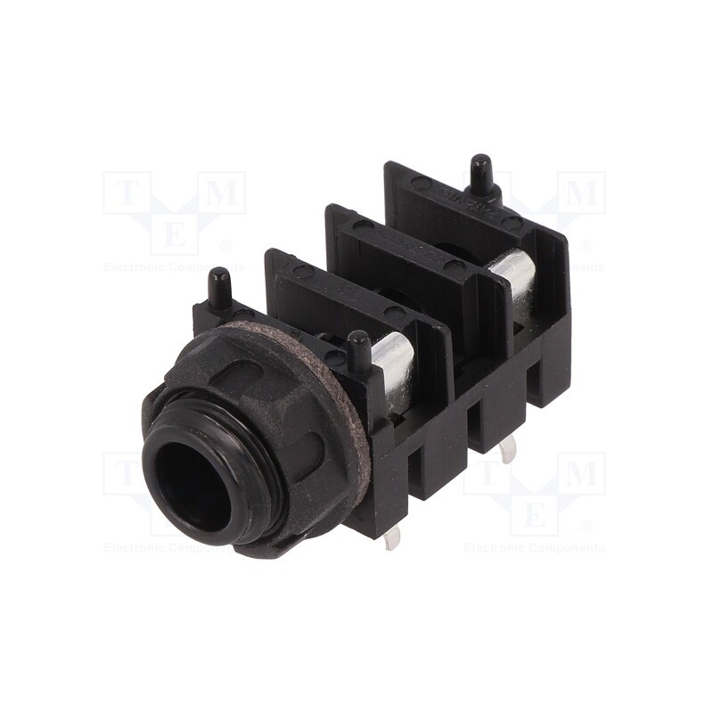 1 pcs x CLIFF - CL1110 S1/BNB - Socket, Jack 6,3mm, female, mono,with double switch, ways: 2, THT