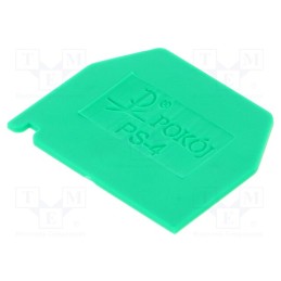 1 pcs x POKu00d3J - A41-6105 - End plate, green, Width: 1mm, polyamide, -25÷100°C, ZG-G2.5,ZG-G4