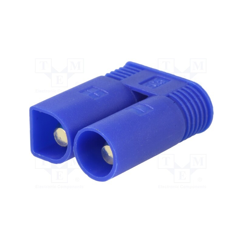 1 pcs x AMASS - EC5-M - Plug, DC supply, EC5, male, PIN: 2, for cable, soldering, blue, 40A