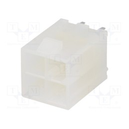 1 pcs x MOLEX - 39290043 - Socket, wire-board, male, Mini-Fit Jr, 4.2mm, PIN: 4, THT, 9A