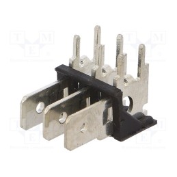 1 pcs x KEYSTONE - 7823 - Terminal: spade terminal strip, 6.4mm, 0.8mm, THT, steel, tinned