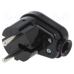 1 pcs x TIMEX-ELEKTRO - WT-16 K2 CZ - Connector: AC supply, male, plug, 2P, 250VAC, 16A, black, for cable