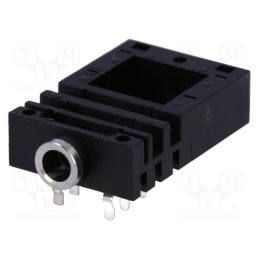 1 pcs x AMPHENOL - ACJS-NH35 - Socket, Jack 3,5mm, female, ways: 3, angled 90°, THT