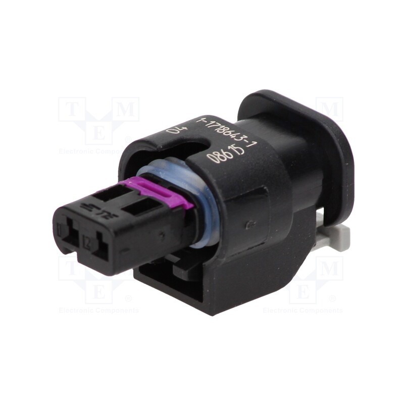 1 pcs x TE Connectivity - 1-1718643-1 - Connector: automotive, MCON 1.2, female, plug, for cable, PIN: 2