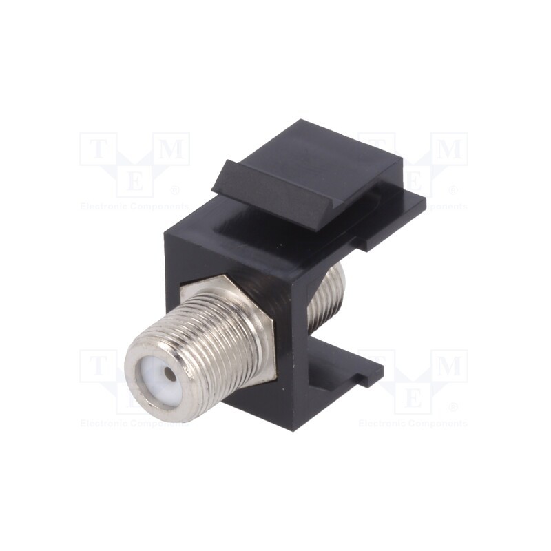 1 pcs x LOGILINK - NK0018B - Coupler, socket, F socket x2, female x2, Keystone, straight, 75Ω