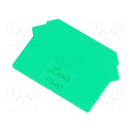 1 pcs x POKu00d3J - A41-8115 - End plate, green, Width: 1mm, polyamide, -25÷120°C, UL94V-0, ZUG