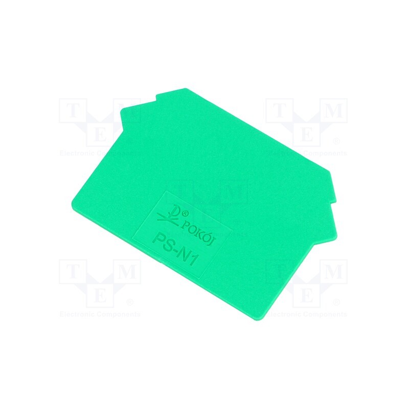 1 pcs x POKu00d3J - A41-8115 - End plate, green, Width: 1mm, polyamide, -25÷120°C, UL94V-0, ZUG
