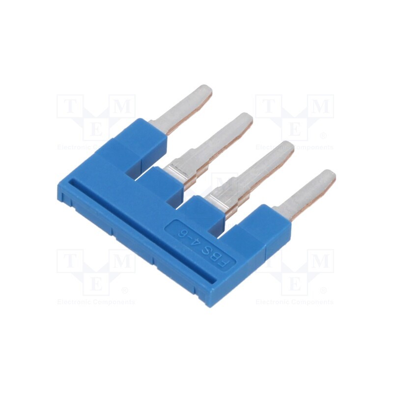 1 pcs x PHOENIX CONTACT - 3036958 - Comb bridge, ways: 4, blue, Width: 6mm, UL94V-0