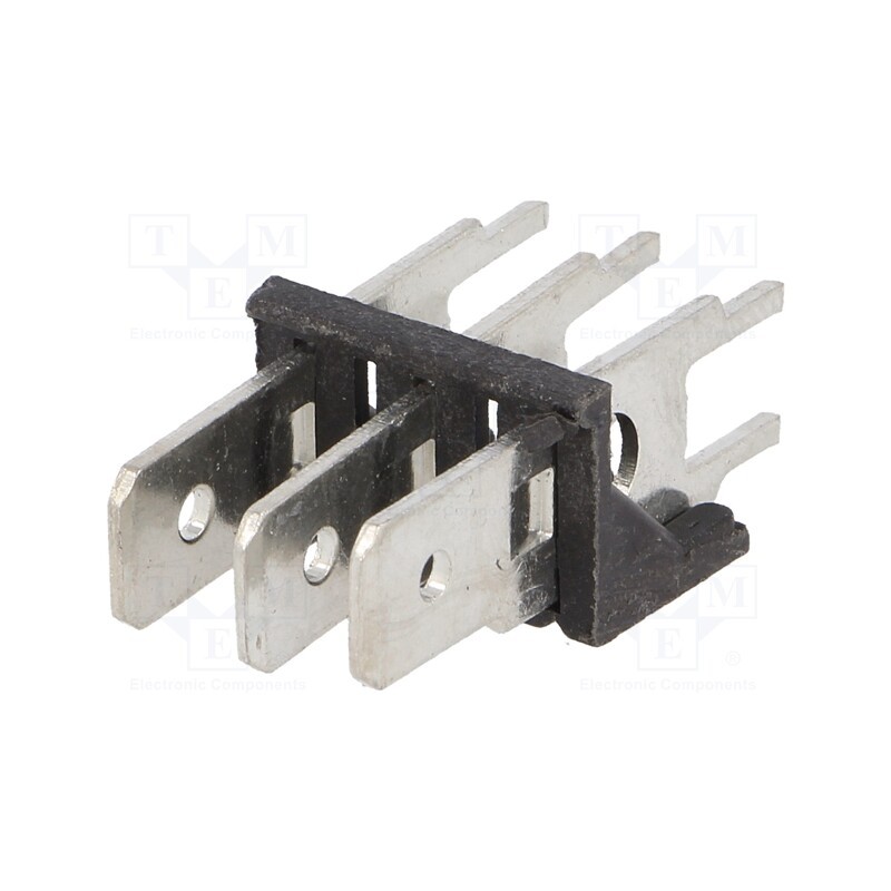 1 pcs x KEYSTONE - 7833 - Terminal: spade terminal strip, 6.3mm, 0.8mm, THT, steel, tinned