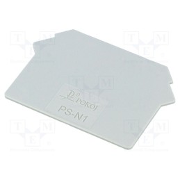 1 pcs x POKu00d3J - A41-8118 - End plate, grey, Width: 1mm, polyamide, -25÷120°C, UL94V-0, ZUG