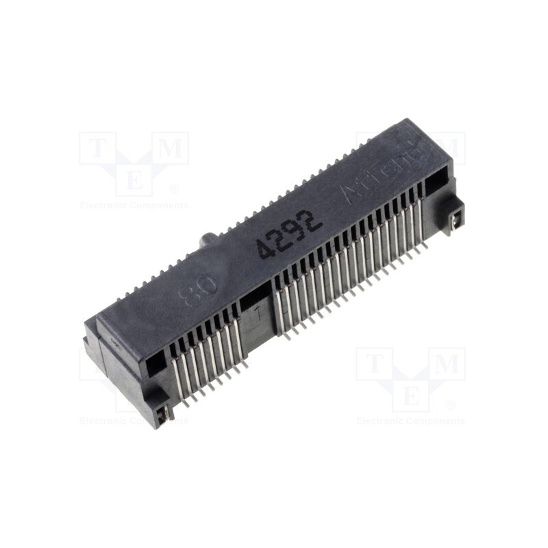 1 pcs x ATTEND - 119A-80A00-R02 - Connector: PCI Express mini, horizontal, SMT, gold-plated, PIN: 52