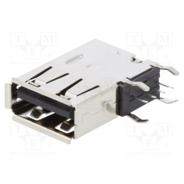 1 pcs x MOLEX - 482040001 - Socket, USB A, on PCBs, THT, PIN: 4, side,angled 90°, USB 2.0