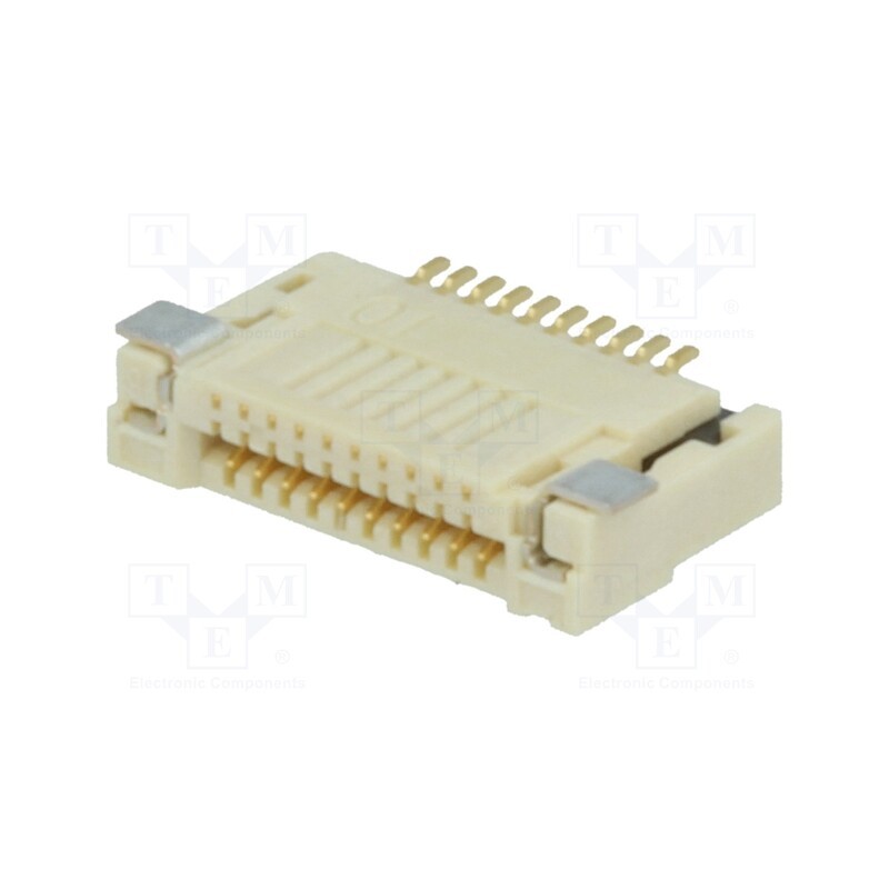 1 pcs x OMRON - XF2M10151AR100 - Connector: FFC/FPC, horizontal, PIN: 10, dual contact, SMT, 0.5A