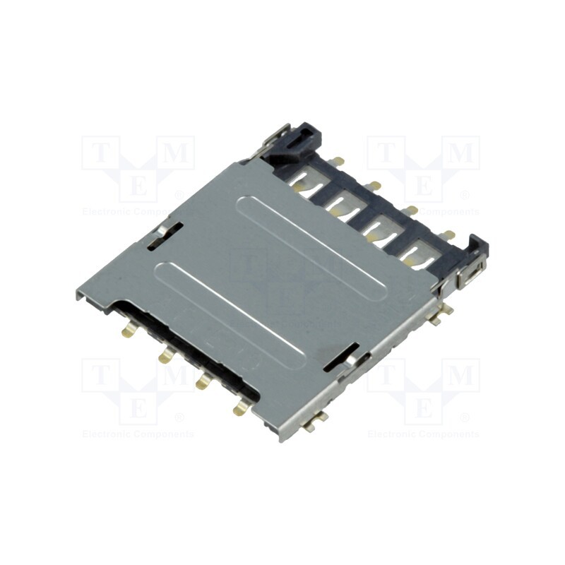 1 pcs x ATTEND - 115R-BCA0 - Connector: for cards, Micro SIM, with hinged cover, SMT, PIN: 8
