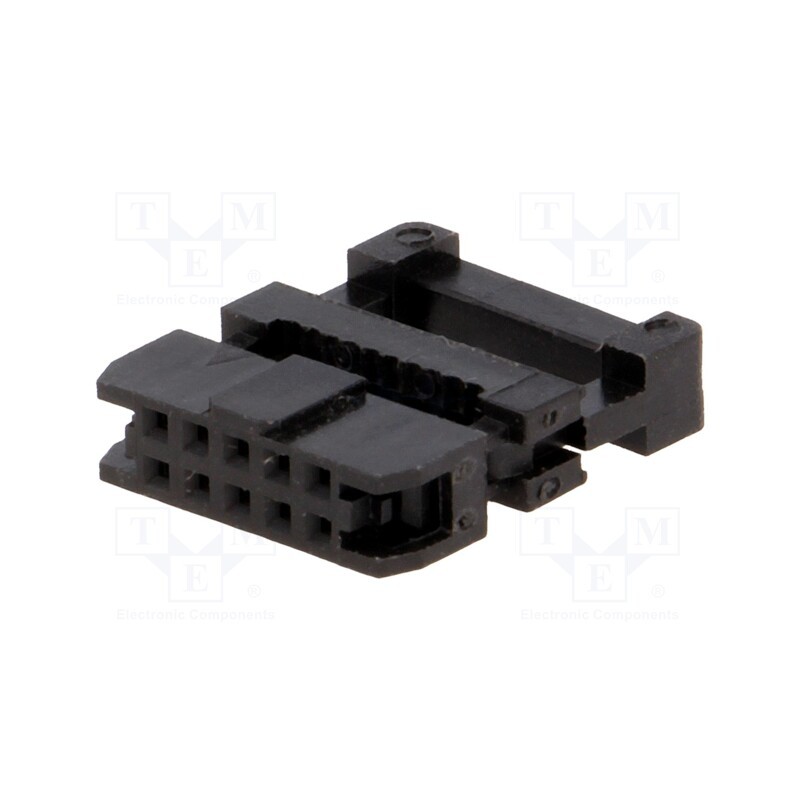1 pcs x Amphenol Communications Solutions - T826110A201CEU - Plug, IDC, female, PIN: 10, with cable clamp, IDC, for ribbon cable