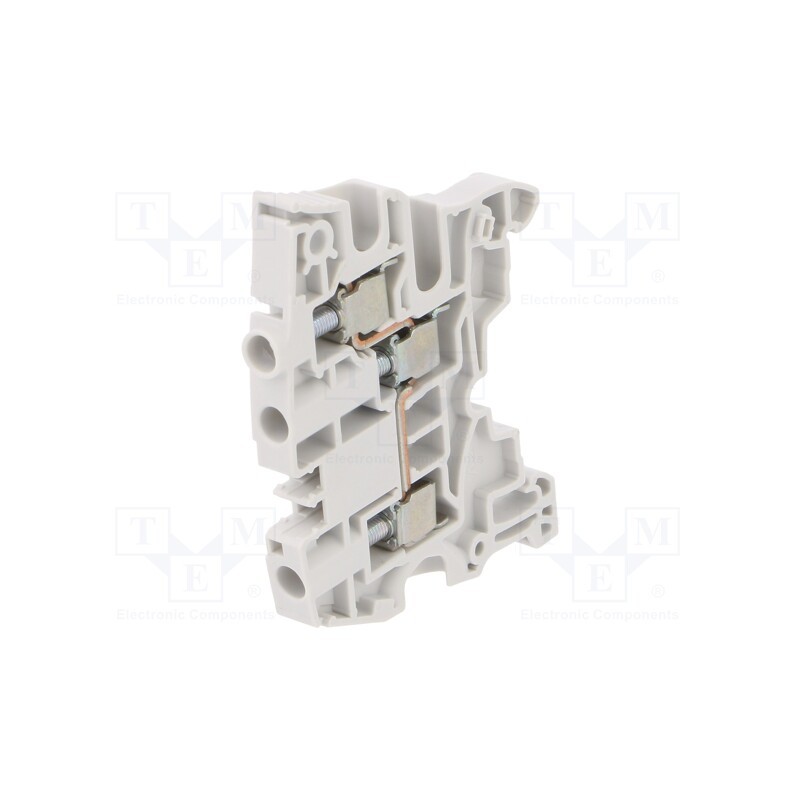 1 pcs x TE Connectivity - 1SNK506011R0000 (ZS6-3S) - Splice terminal: rail, 0.2÷6mm2, ways: 1, terminals: 3, grey, SNK