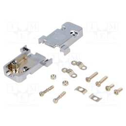 1 pcs x ASSMANN - AGP09G-ME - Enclosure: for D-Sub connectors, D-Sub 9pin,D-Sub HD 15pin