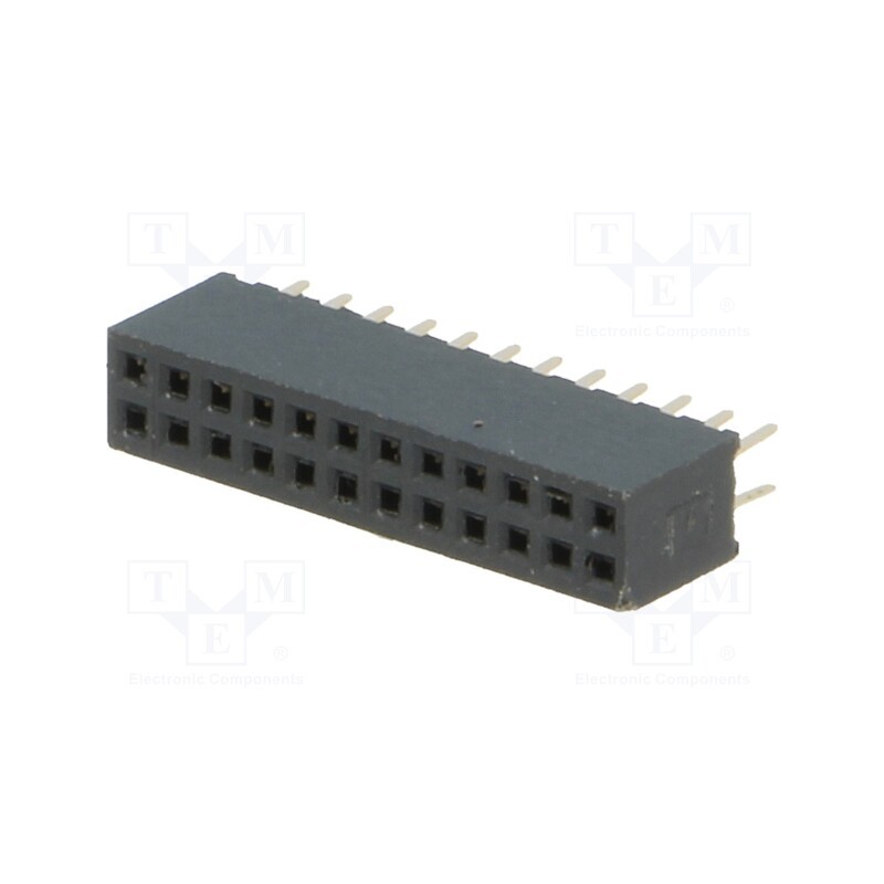1 pcs x CONNFLY - DS1065-03-2*12S8BV - Socket, pin strips, female, PIN: 24, straight, 1.27mm, THT, 2x12