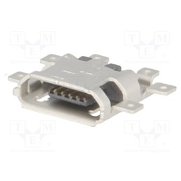 1 pcs x MOLEX - 474910001 - Socket, USB B micro, on PCBs, SMT, PIN: 5, horizontal, USB 2.0, reel