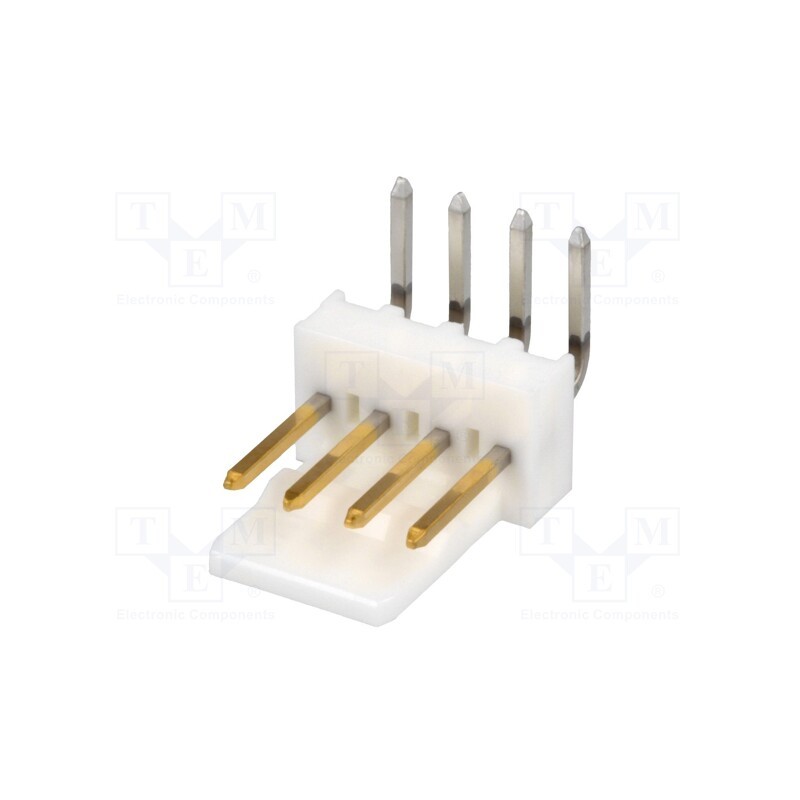 1 pcs x MOLEX - 22124042 - Socket, wire-board, male, KK 254, 2.54mm, PIN: 4, snapped-in, THT, 4A