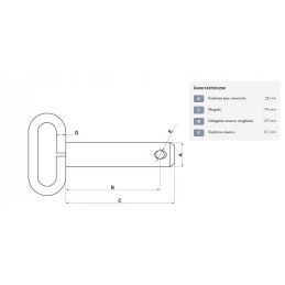 Pin with handle 25x157 mm kramp z525157hkr