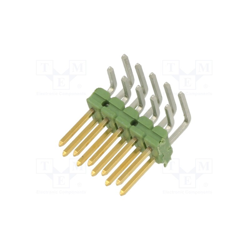 1 pcs x TE Connectivity - 825457-5 - Pin header, pin strips, AMPMODU, male, PIN: 10, angled 90°, 2.54mm