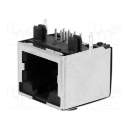 1 pcs x Amphenol Communications Solutions - RJHSE-5380 - Socket, RJ45, Cat: 5, shielded, Layout: 8p8c, THT, angled 90°