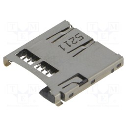 1 pcs x ATTEND - 112A-TAAR-R03 - Connector: for cards, microSD, push-push, SMT, gold-plated