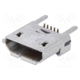 1 pcs x MOLEX - 1051330011 - Socket, USB B micro, on PCBs, SMT, PIN: 5, vertical, USB 2.0