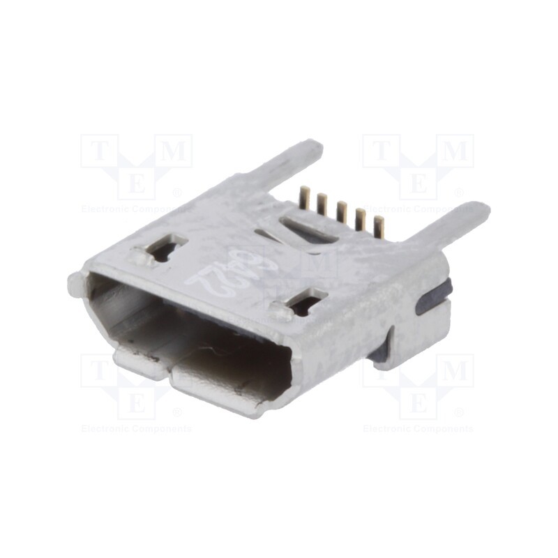 1 pcs x MOLEX - 1051330011 - Socket, USB B micro, on PCBs, SMT, PIN: 5, vertical, USB 2.0