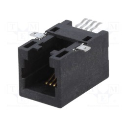 1 pcs x ENCITECH - RJJU-44-141-E3H-007 - Socket, RJ9, PIN: 4, Cat: 5, Layout: 4p4c, SMT, horizontal