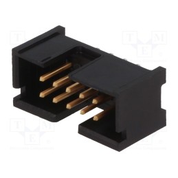 1 pcs x TE Connectivity - 5103308-1 - Socket, IDC, male, PIN: 10, straight, THT, gold-plated, 2.54mm, black