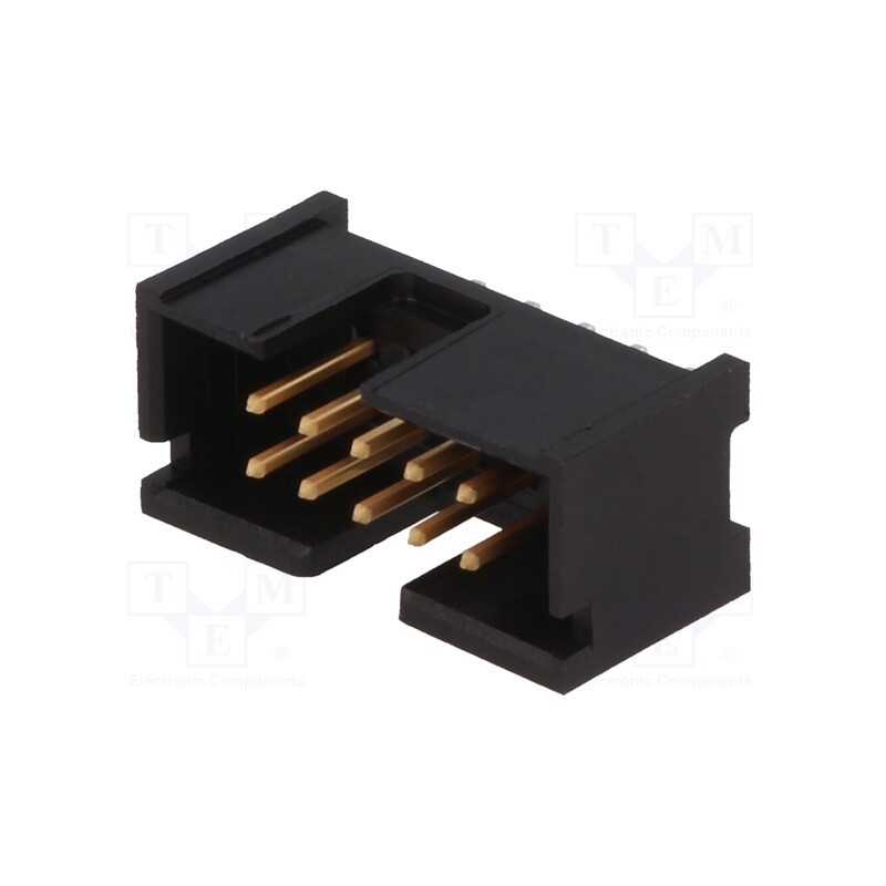 1 pcs x TE Connectivity - 5103308-1 - Socket, IDC, male, PIN: 10, straight, THT, gold-plated, 2.54mm, black
