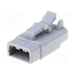 1 pcs x AMPHENOL - ATM06-3S - Connector: wire-wire, ATM, female, plug, for cable, PIN: 3, grey