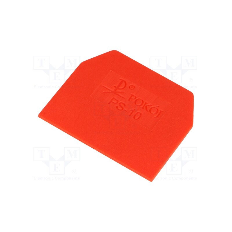 1 pcs x POKu00d3J - A41-6207 - End plate, red, Width: 1mm, polyamide, -25÷100°C, ZG-G10