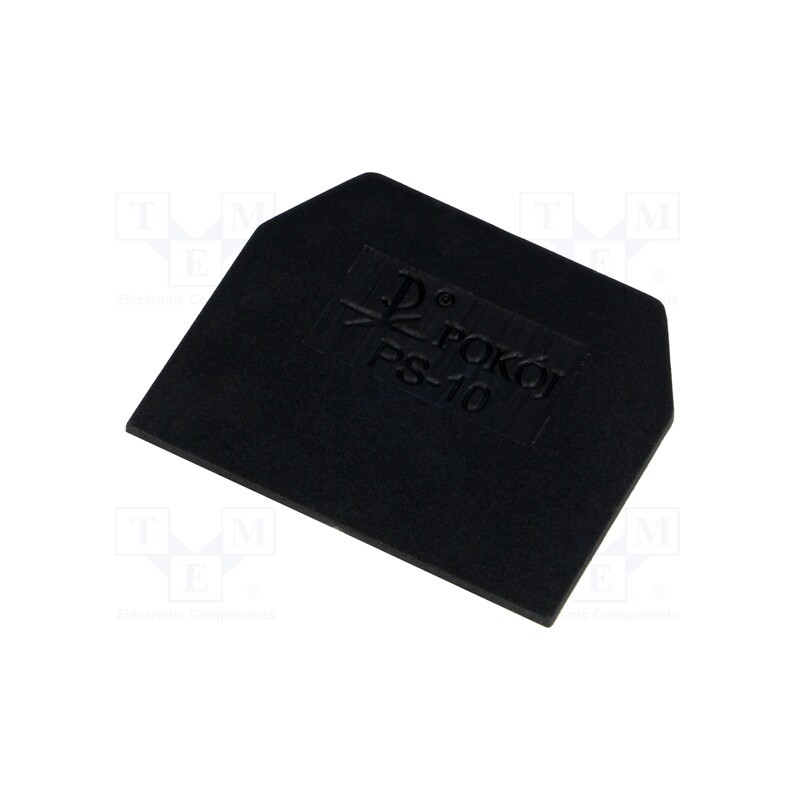 1 pcs x POKu00d3J - A41-6203 - End plate, black, Width: 1mm, polyamide, -25÷100°C, ZG-G10