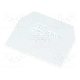 1 pcs x POKu00d3J - A41-6208 - End plate, grey, Width: 1mm, polyamide, -25÷100°C, ZG-G10