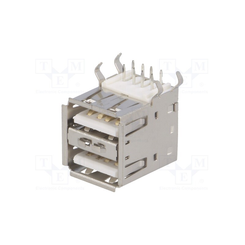 1 pcs x CLIFF - FCK002A - Socket, USB A, on PCBs, THT, angled 90°, double