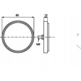 1415 000011 round reflector red fi75 screw