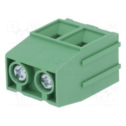 1 pcs x DEGSON ELECTRONICS - DG136T-10.16-02P-14-1002AH - PCB terminal block, angled 90°, 10.16mm, ways: 2, on PCBs, tinned