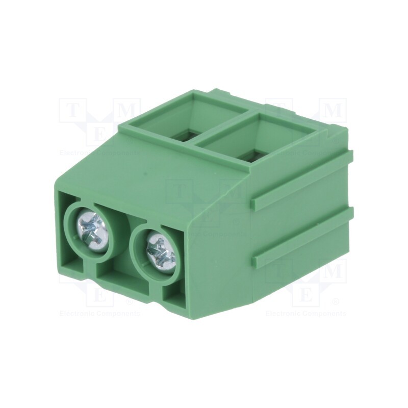 1 pcs x DEGSON ELECTRONICS - DG136T-10.16-02P-14-1002AH - PCB terminal block, angled 90°, 10.16mm, ways: 2, on PCBs, tinned
