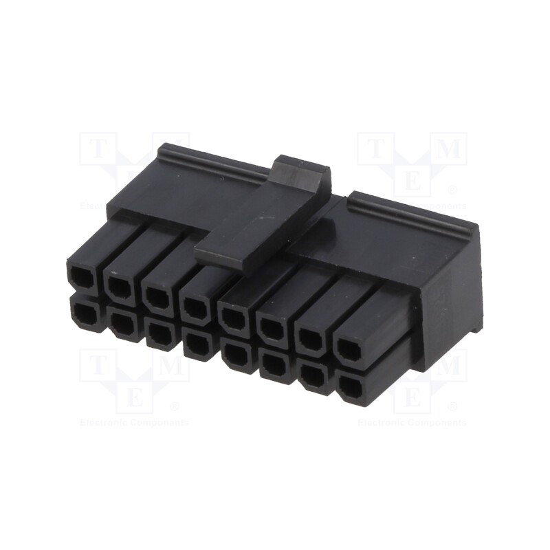 1 pcs x MOLEX - 430251600 - Plug, wire-board, female, Micro-Fit 3.0, 3mm, PIN: 16, w/o contacts