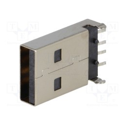 1 pcs x LUMBERG - 01/07/2410 - Plug, USB A, on PCBs, SMT, PIN: 4, horizontal, USB 2.0