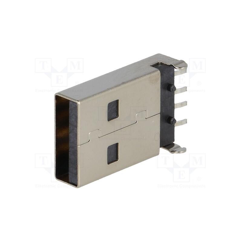 1 pcs x LUMBERG - 01/07/2410 - Plug, USB A, on PCBs, SMT, PIN: 4, horizontal, USB 2.0