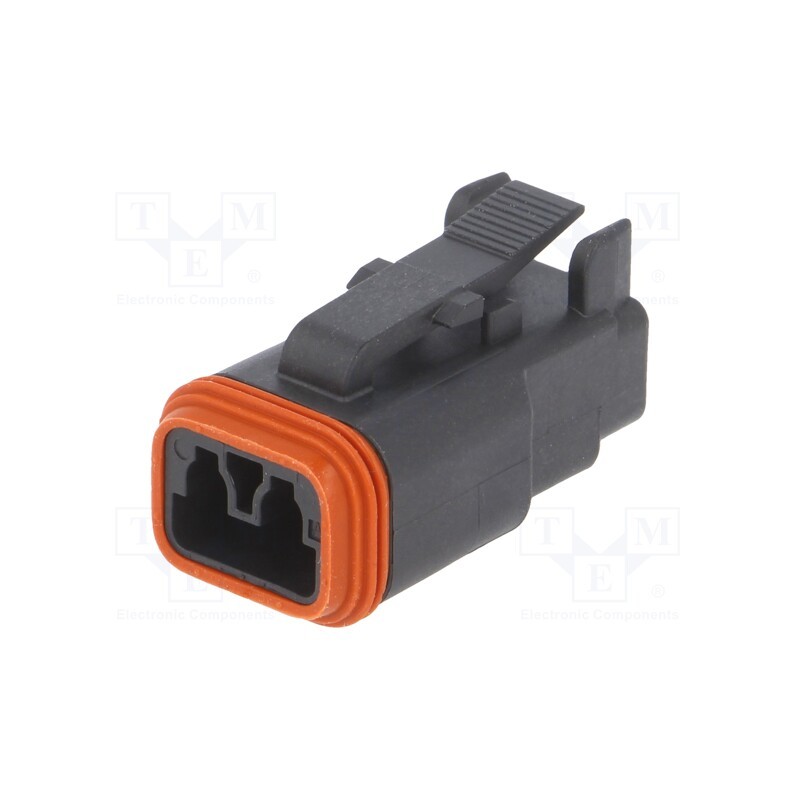 1 pcs x DEUTSCH - DT 06-2 S-CE06 - Connector: wire-wire, DT, female, plug, for cable, PIN: 2, black