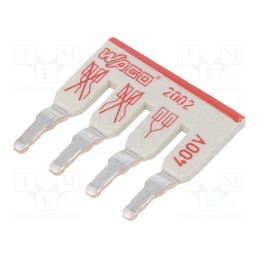 1 pcs x WAGO - 2002-474 - Bridge, ways: 4, grey, 2002, 400V, 25A, 2002